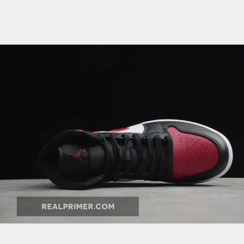 AIR JORDAN 1 MID BRED TOE BLACK/RED/WHITE 554724-066