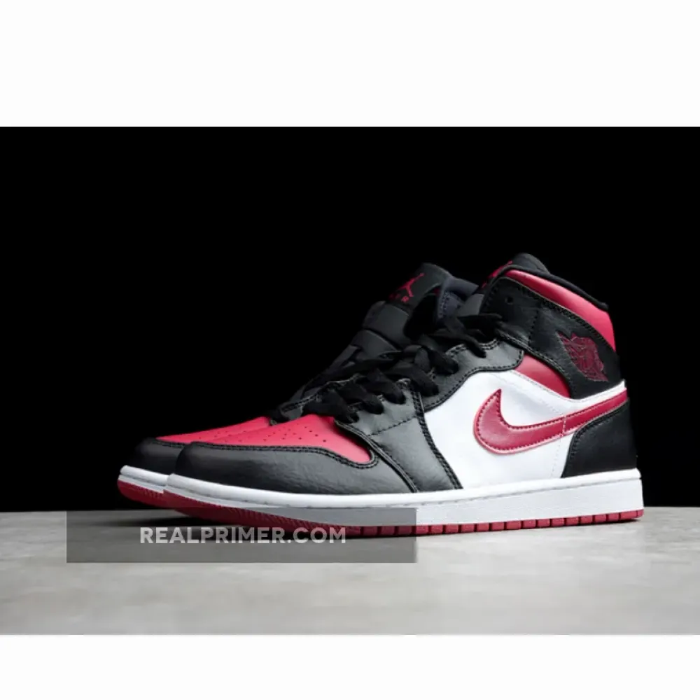 AIR JORDAN 1 MID BRED TOE BLACK/RED/WHITE 554724-066