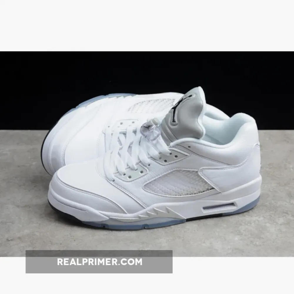 AIR JORDAN 5 RETRO LOW WHITE/WOLF GREY-BLACK 819172-122