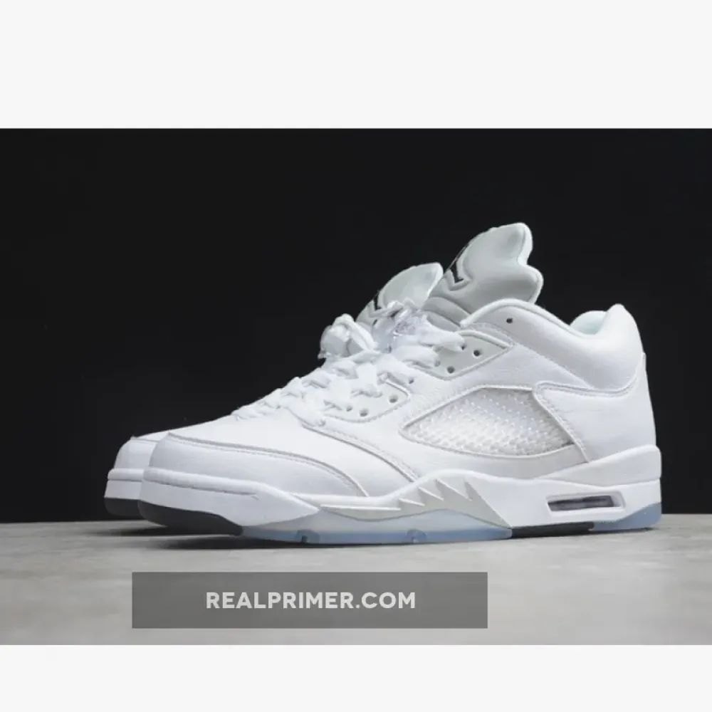 AIR JORDAN 5 RETRO LOW WHITE/WOLF GREY-BLACK 819172-122