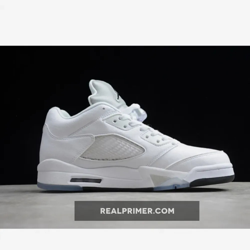 AIR JORDAN 5 RETRO LOW WHITE/WOLF GREY-BLACK 819172-122