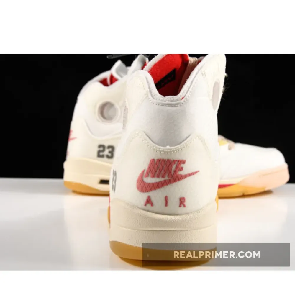 OW X AIR JORDAN 5 WHITE/FIRE RED CT8480-002