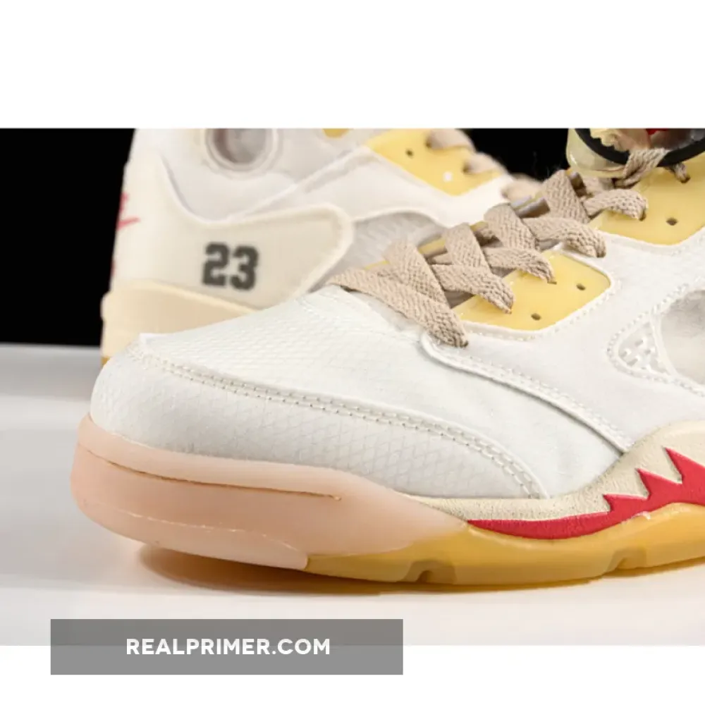 OW X AIR JORDAN 5 WHITE/FIRE RED CT8480-002