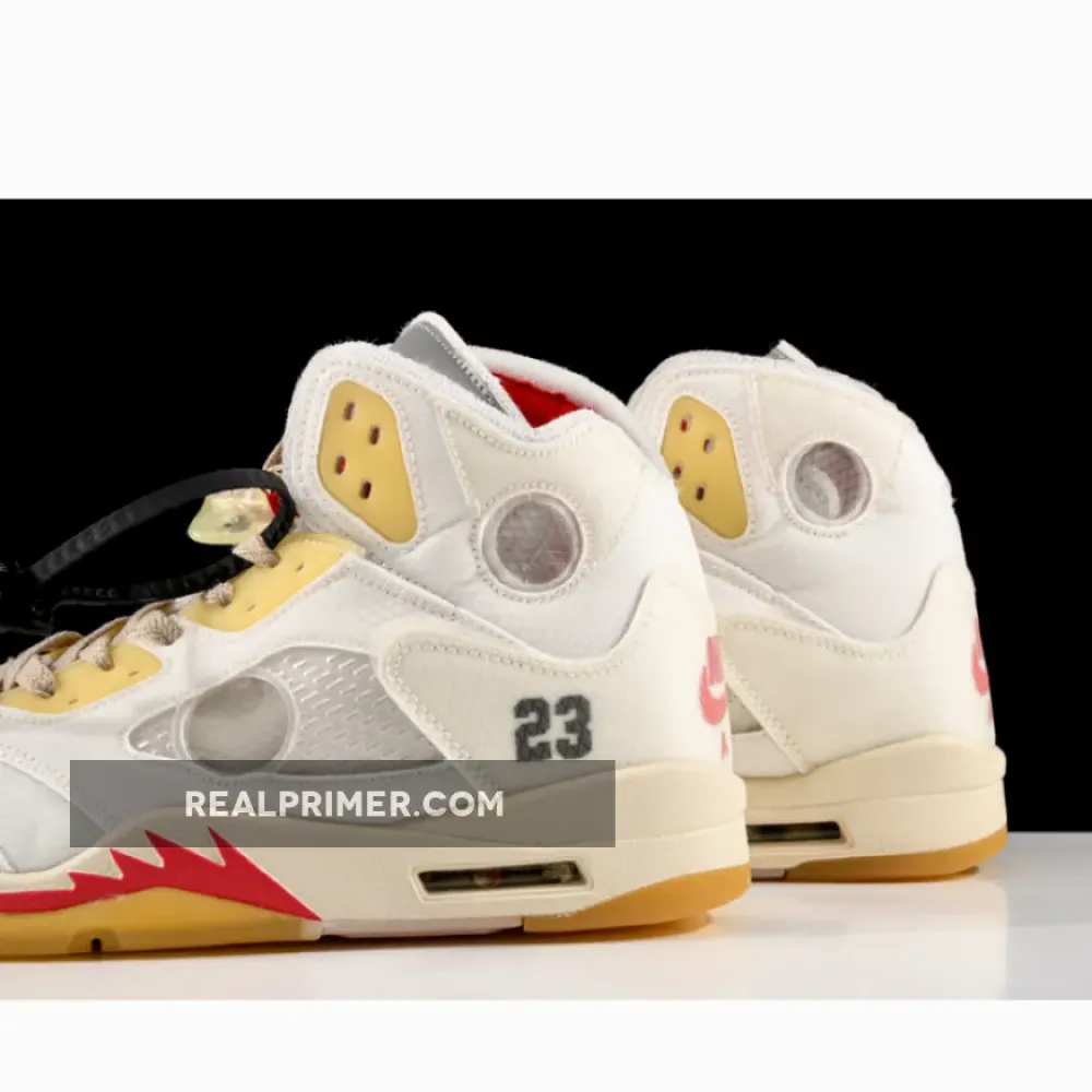 OW X AIR JORDAN 5 WHITE/FIRE RED CT8480-002