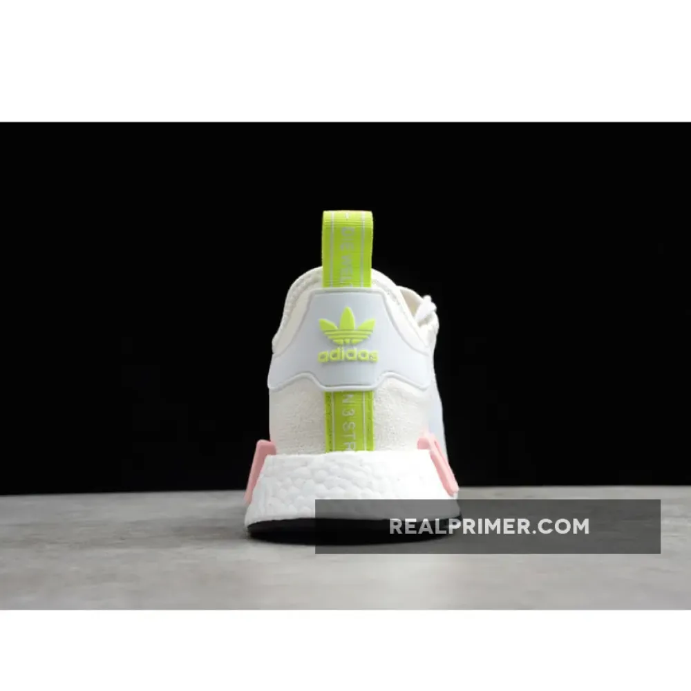 NMD_R1 SHOES CLOUD WHITE/GREEN/PINK FX0106