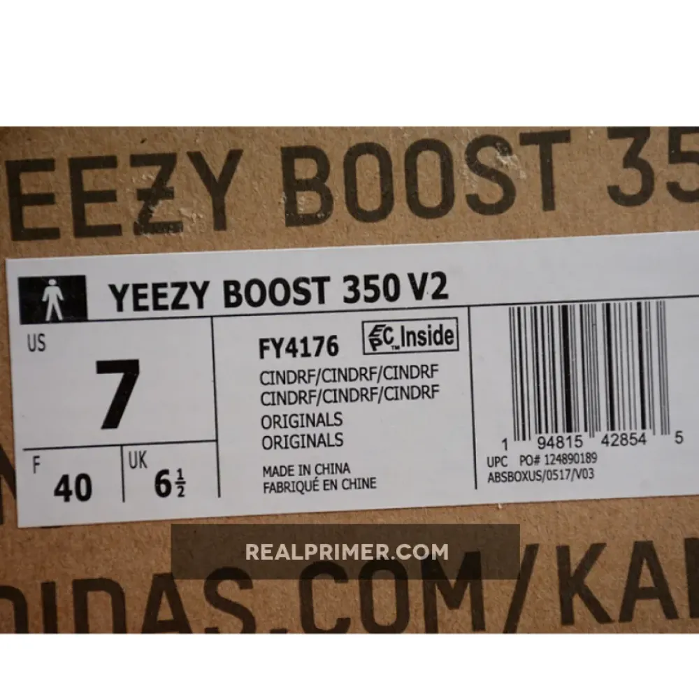 YEEZY BOOST 350 V2 CINDER REFLECTIVE CINDER/CINDER FY4176