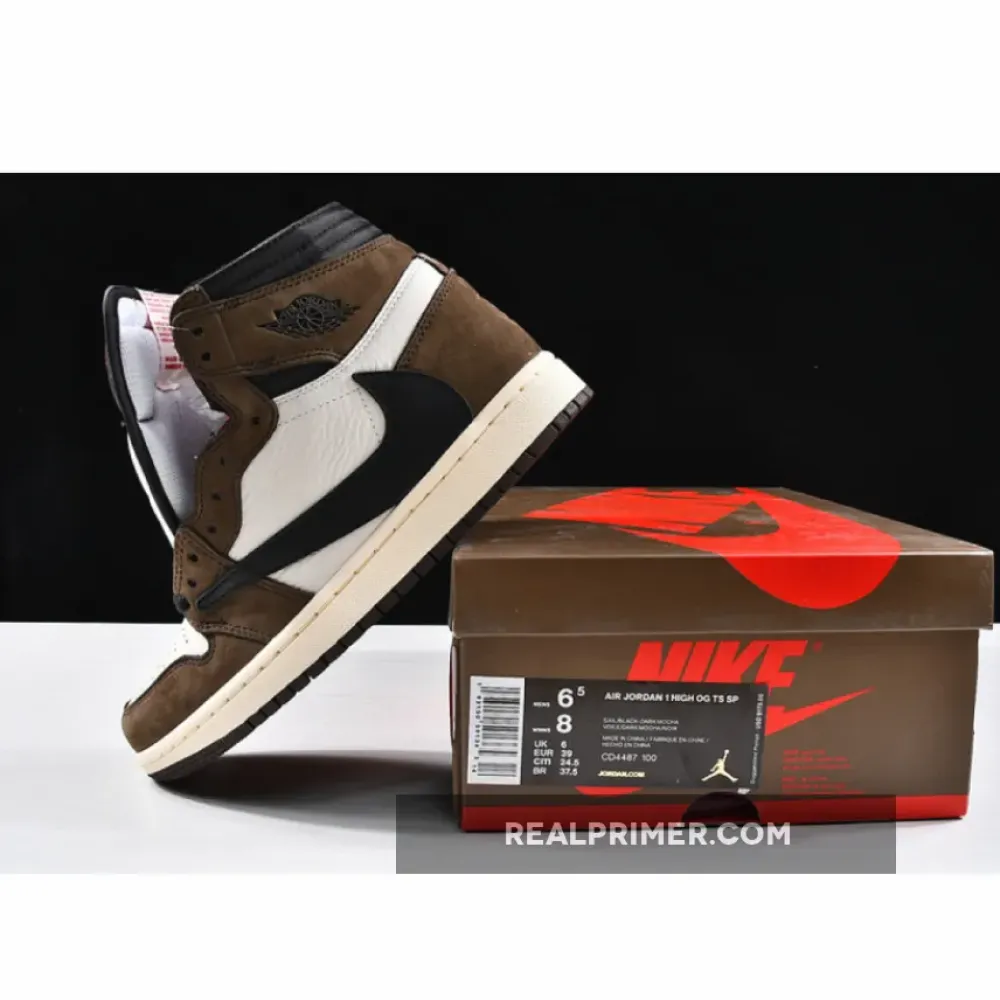 AIR JORDAN 1 HIGH OG TRAVIS SCOTT SP DARK MOCHA/WHITE CD4487-100
