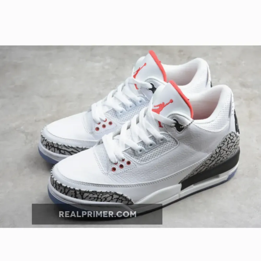 ST AIR JORDAN 3 RETRO FREE THROW LINE WHITE CEMENT WHITE/BLACK 923096-101