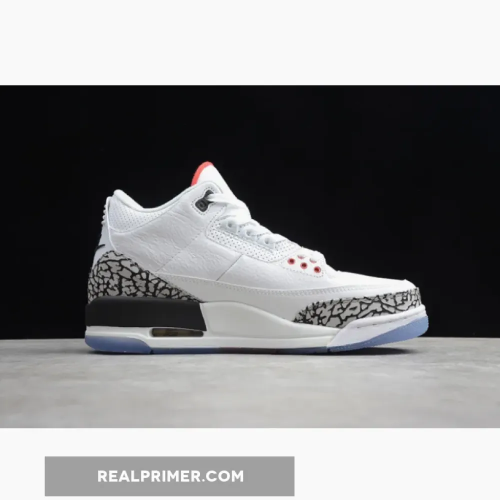 ST AIR JORDAN 3 RETRO FREE THROW LINE WHITE CEMENT WHITE/BLACK 923096-101