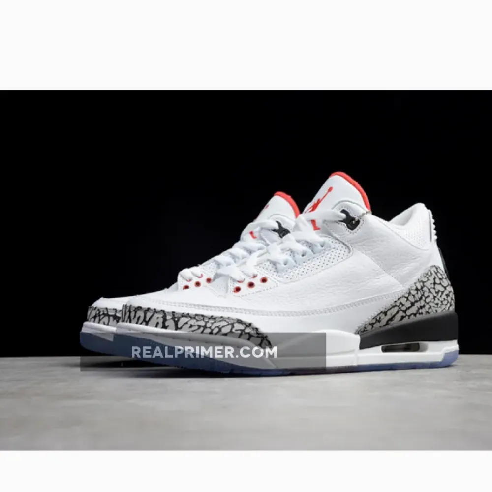 ST AIR JORDAN 3 RETRO FREE THROW LINE WHITE CEMENT WHITE/BLACK 923096-101