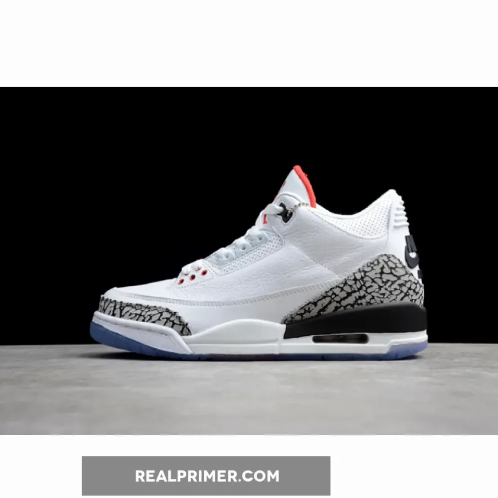 ST AIR JORDAN 3 RETRO FREE THROW LINE WHITE CEMENT WHITE/BLACK 923096-101