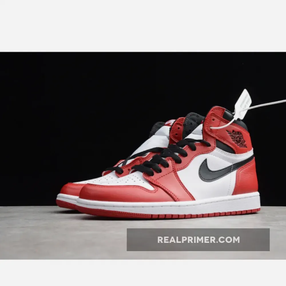 CJ AIR JORDAN 1 RETRO HIGH OG CHICAGO WHITE/BLACK-VARSITY RED 555088-101