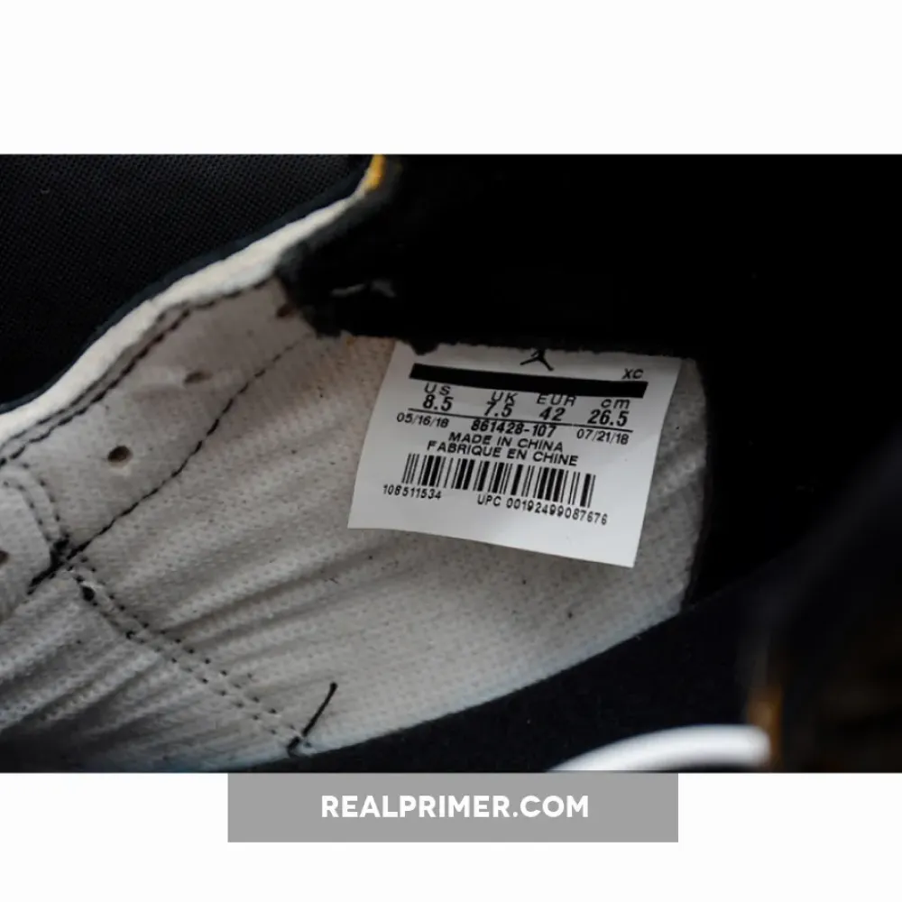 CJ AIR JORDAN 1 RETRO HIGH NOT FOR RESALE BLACK-VARSITY MAIZE 861428-107