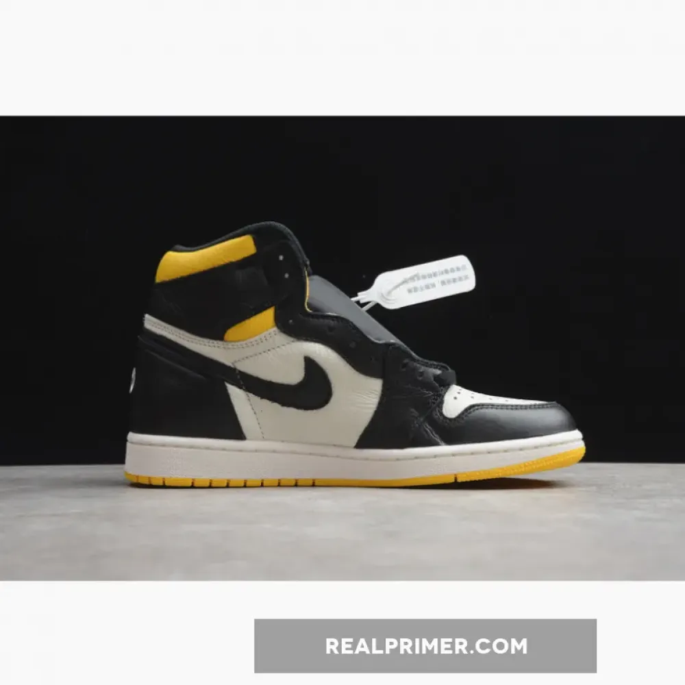 CJ AIR JORDAN 1 RETRO HIGH NOT FOR RESALE BLACK-VARSITY MAIZE 861428-107