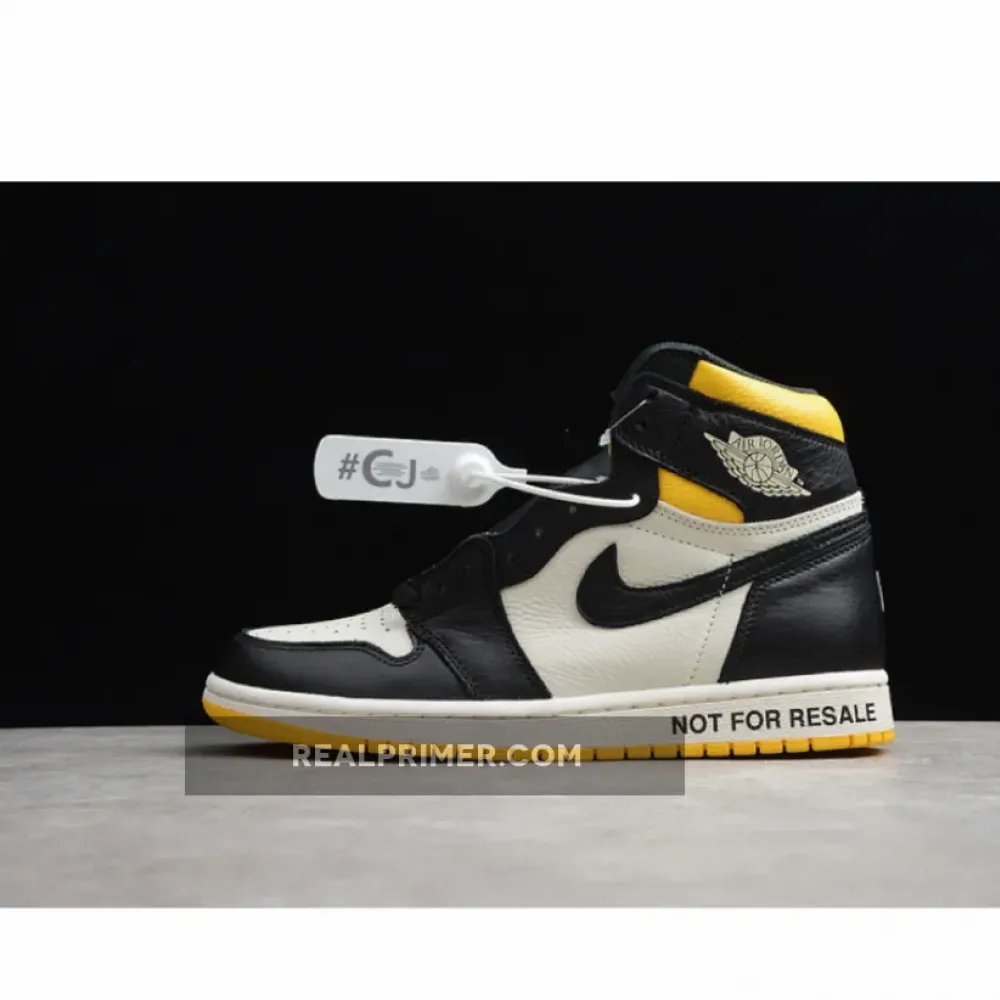 CJ AIR JORDAN 1 RETRO HIGH NOT FOR RESALE BLACK-VARSITY MAIZE 861428-107