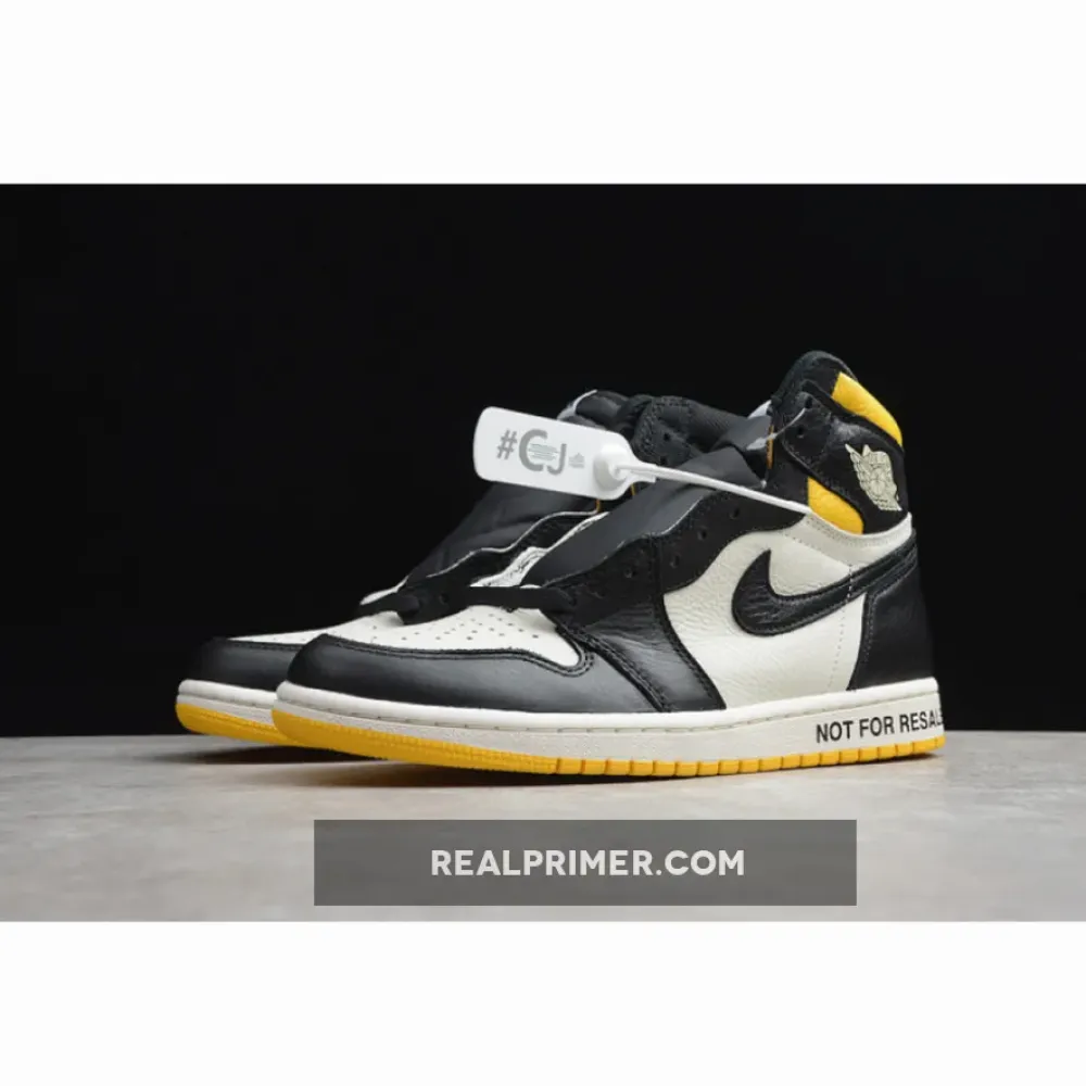 CJ AIR JORDAN 1 RETRO HIGH NOT FOR RESALE BLACK-VARSITY MAIZE 861428-107