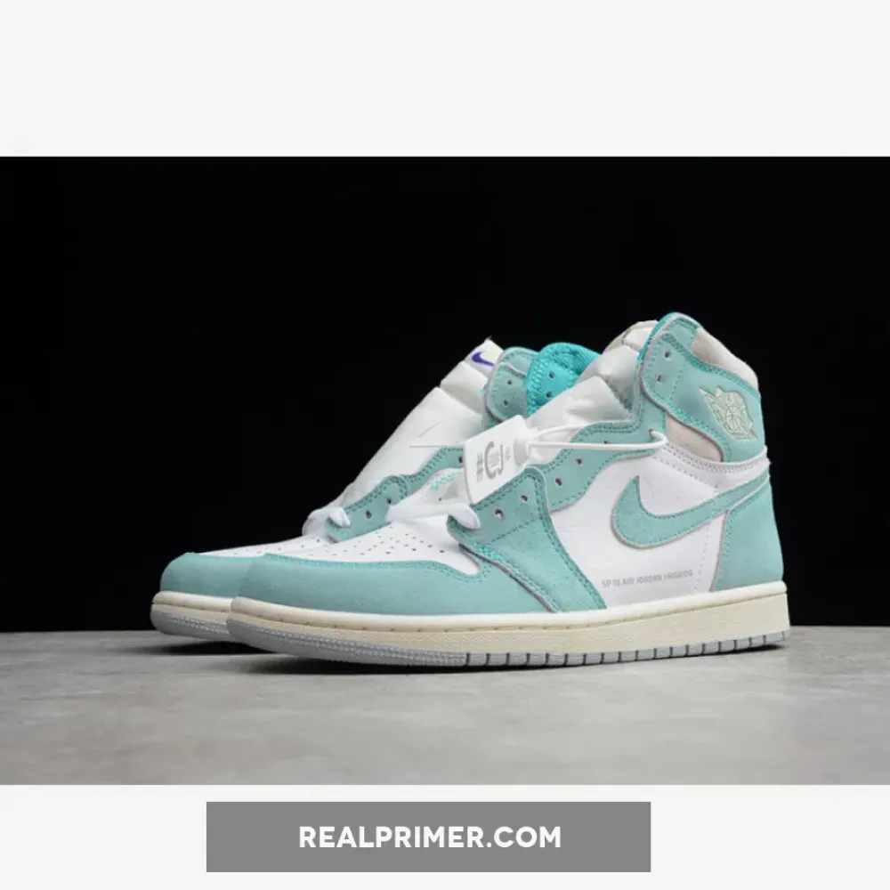 CJ AIR JORDAN 1 RETRO HIGH TURBO GREEN/SAIL-WHITE 555088-311