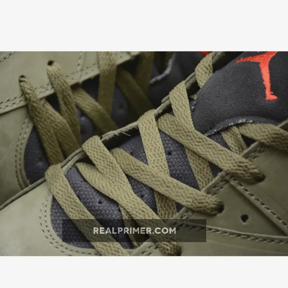 CJ TRAVIS SCOTT X AIR JORDAN 6 MEDIUM OLIVE/BLACK/RED CN1084-200