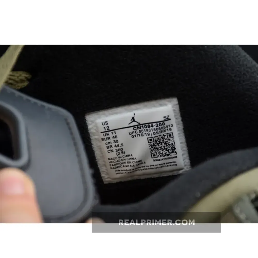 CJ TRAVIS SCOTT X AIR JORDAN 6 MEDIUM OLIVE/BLACK/RED CN1084-200