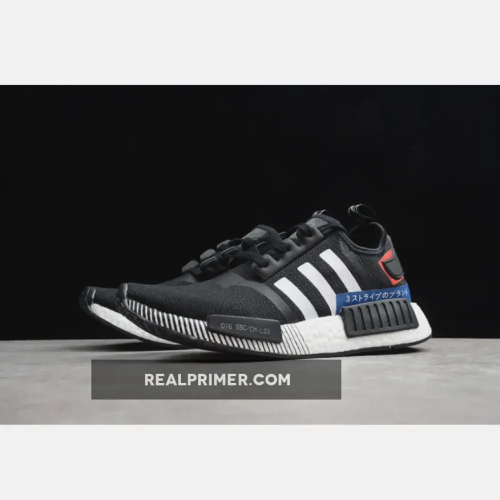 NMD_R1 SHOES CORE BLACK/CLOUD WHITE/LUSH BLUE EF2357