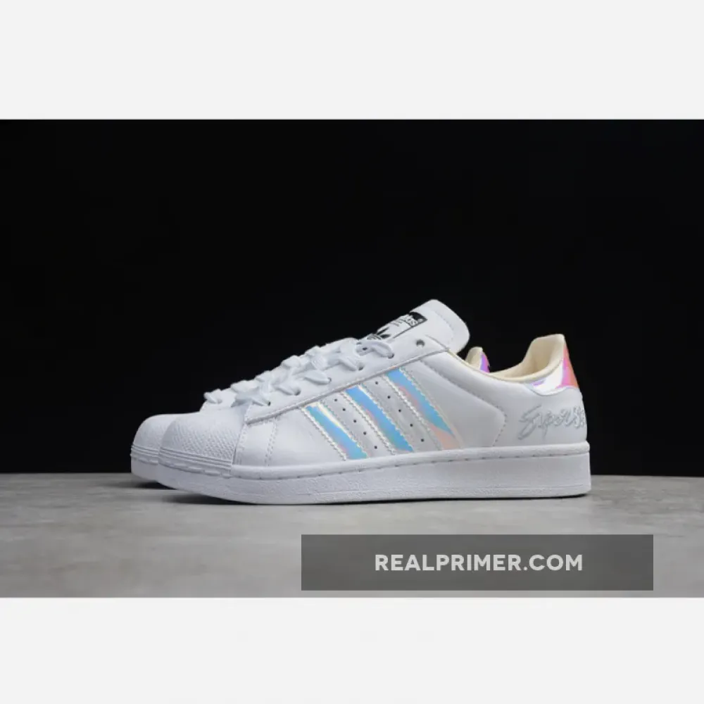 SUPERSTAR SHOES CLOUD WHITE/SILVER METALLIC/ECRU TINT EF3642