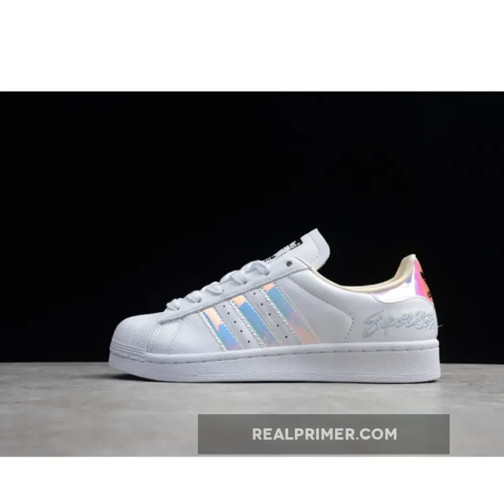 SUPERSTAR SHOES CLOUD WHITE/SILVER METALLIC/ECRU TINT EF3642
