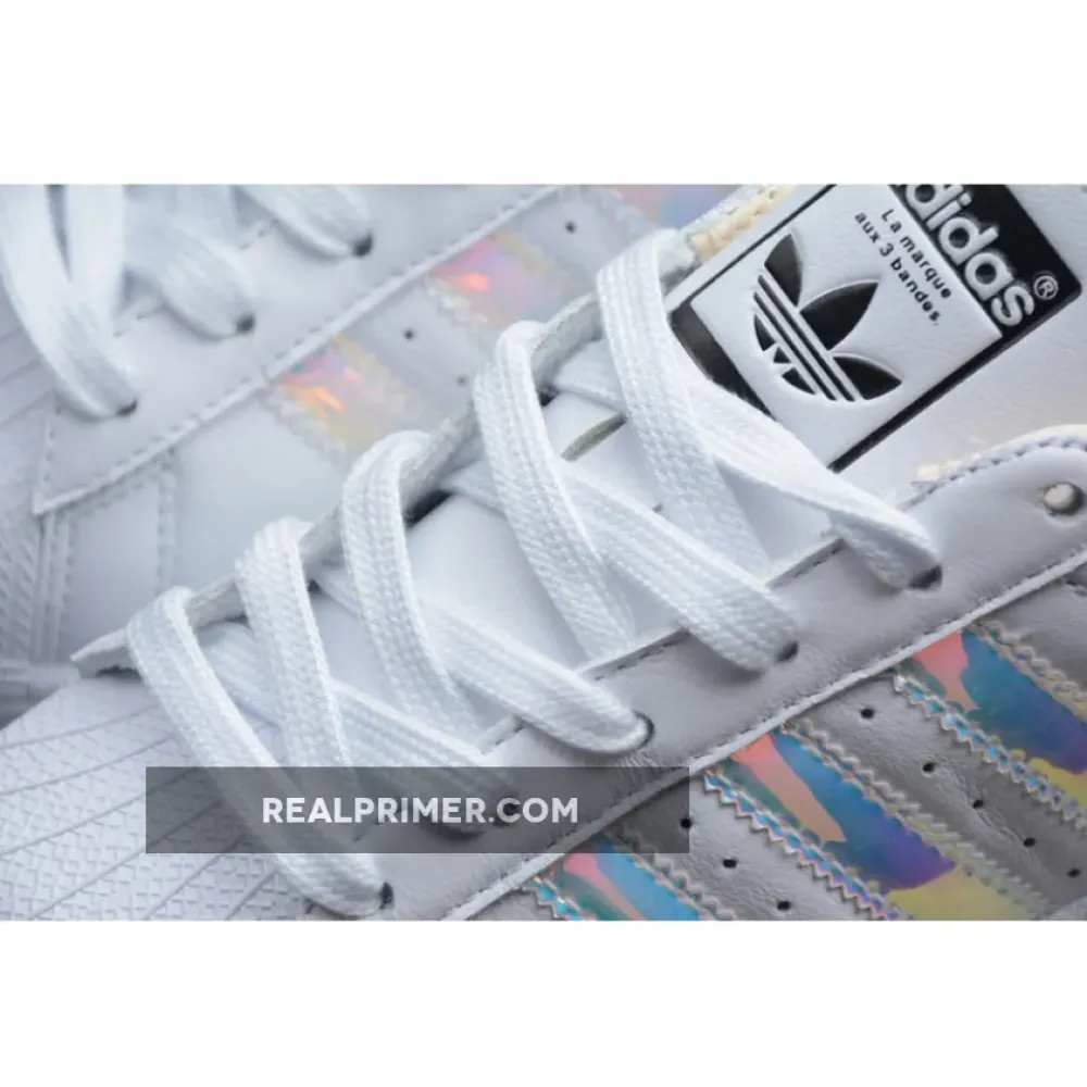 SUPERSTAR SHOES CLOUD WHITE/SILVER METALLIC/ECRU TINT EF3642