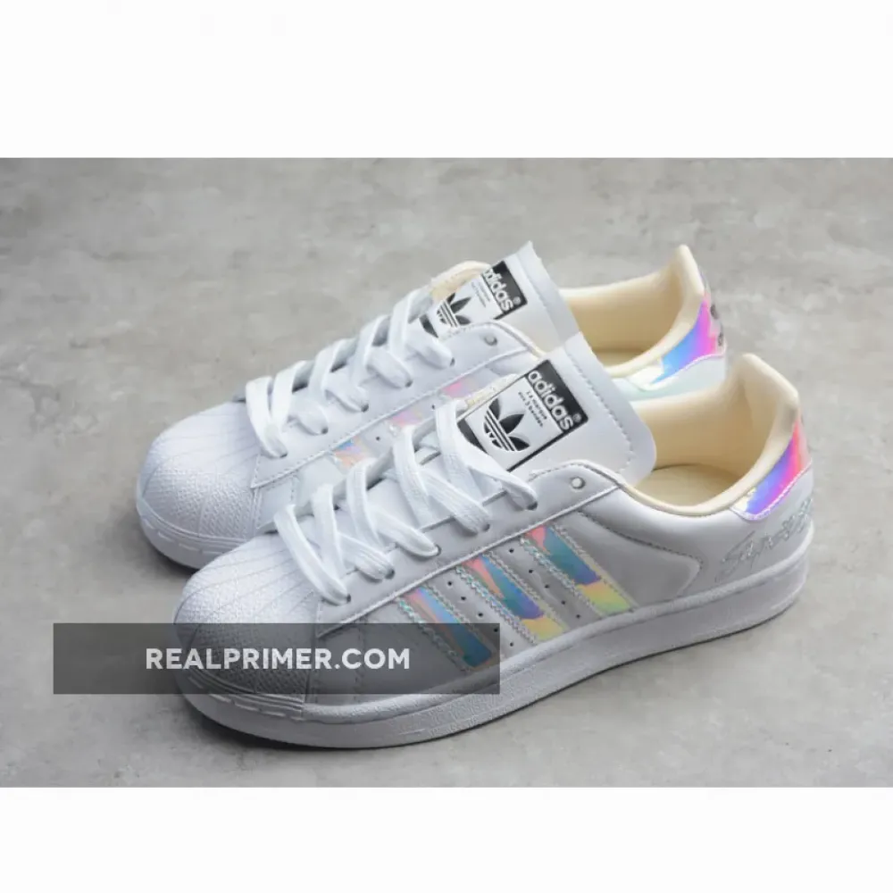 SUPERSTAR SHOES CLOUD WHITE/SILVER METALLIC/ECRU TINT EF3642
