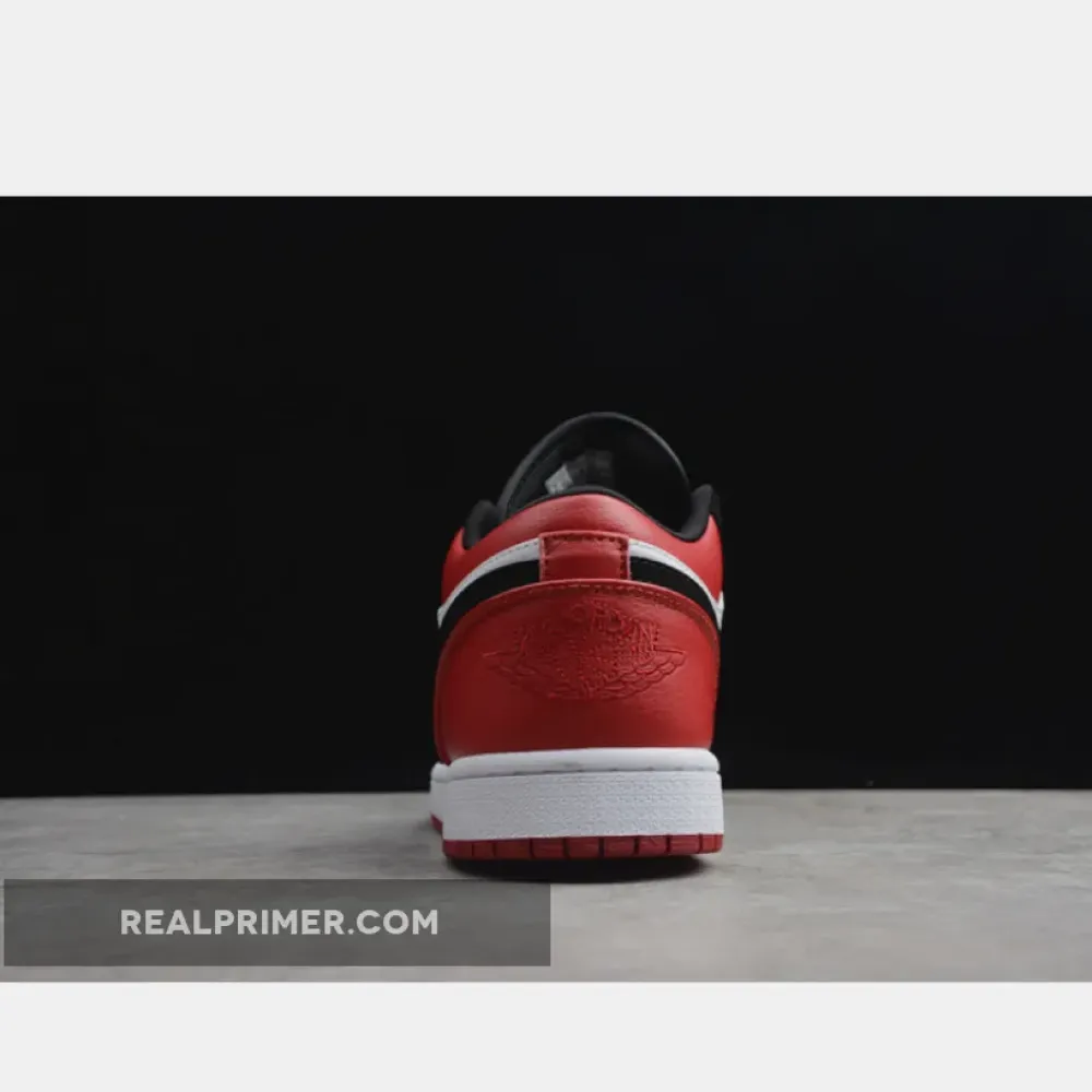 AIR JORDAN 1 LOW BLACK TOE WHITE/BLACK-GYM RED 1.1-110