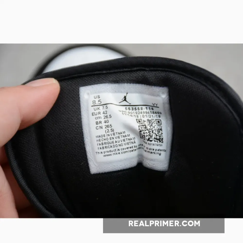 AIR JORDAN 1 LOW BLACK TOE WHITE/BLACK-GYM RED 1.1-110