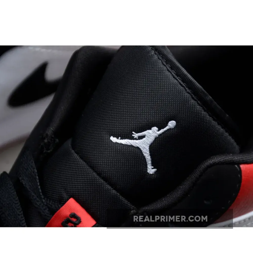 AIR JORDAN 1 LOW BLACK TOE WHITE/BLACK-GYM RED 1.1-110