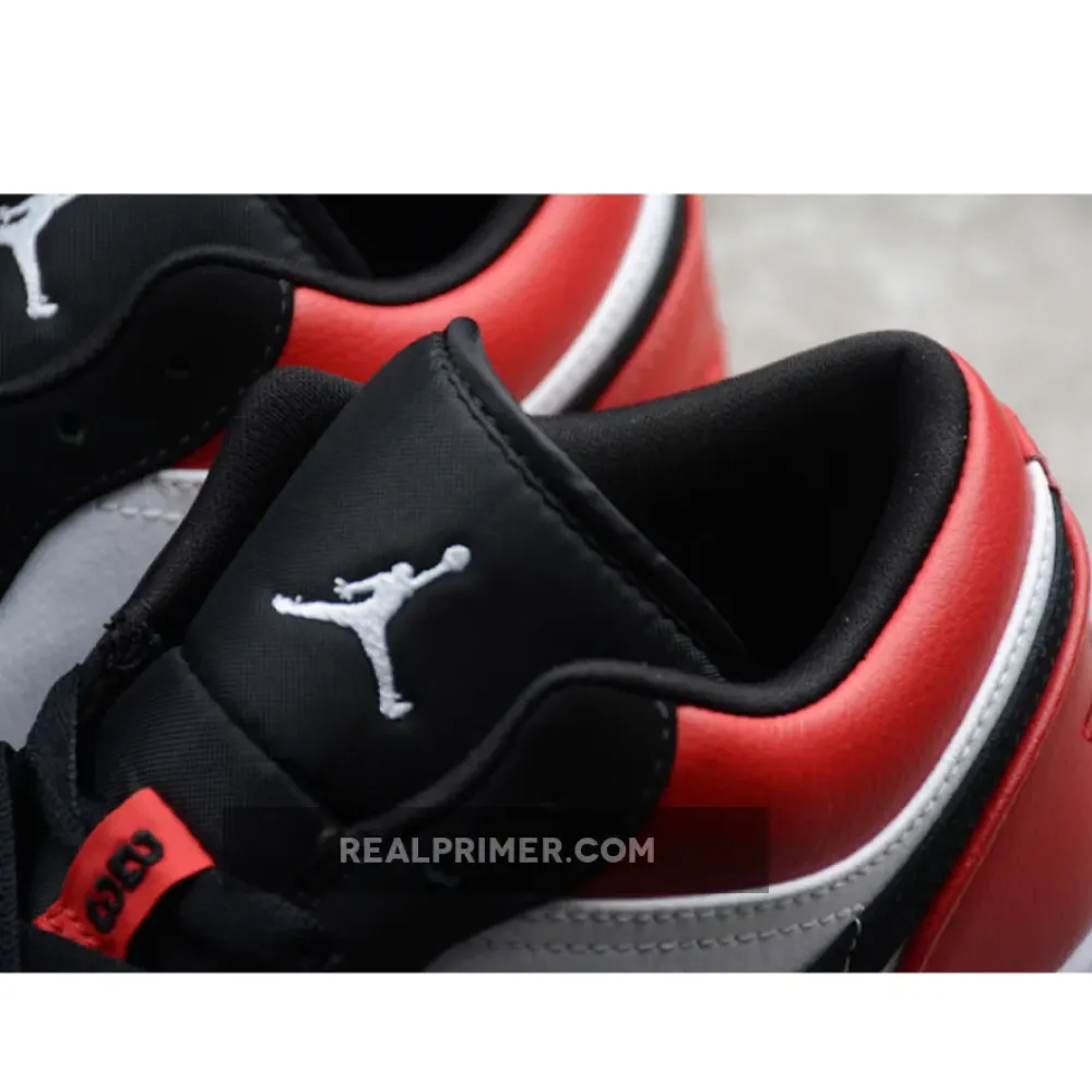 AIR JORDAN 1 LOW BLACK TOE WHITE/BLACK-GYM RED 1.1-110