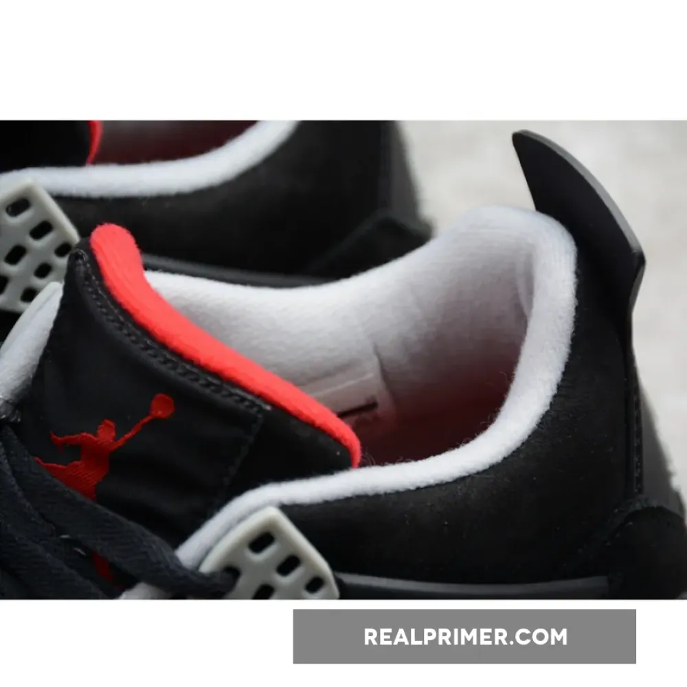 AIR JORDAN 4 RETRO BRED BLACK/CEMENT GREY-FIRE RED OG00218