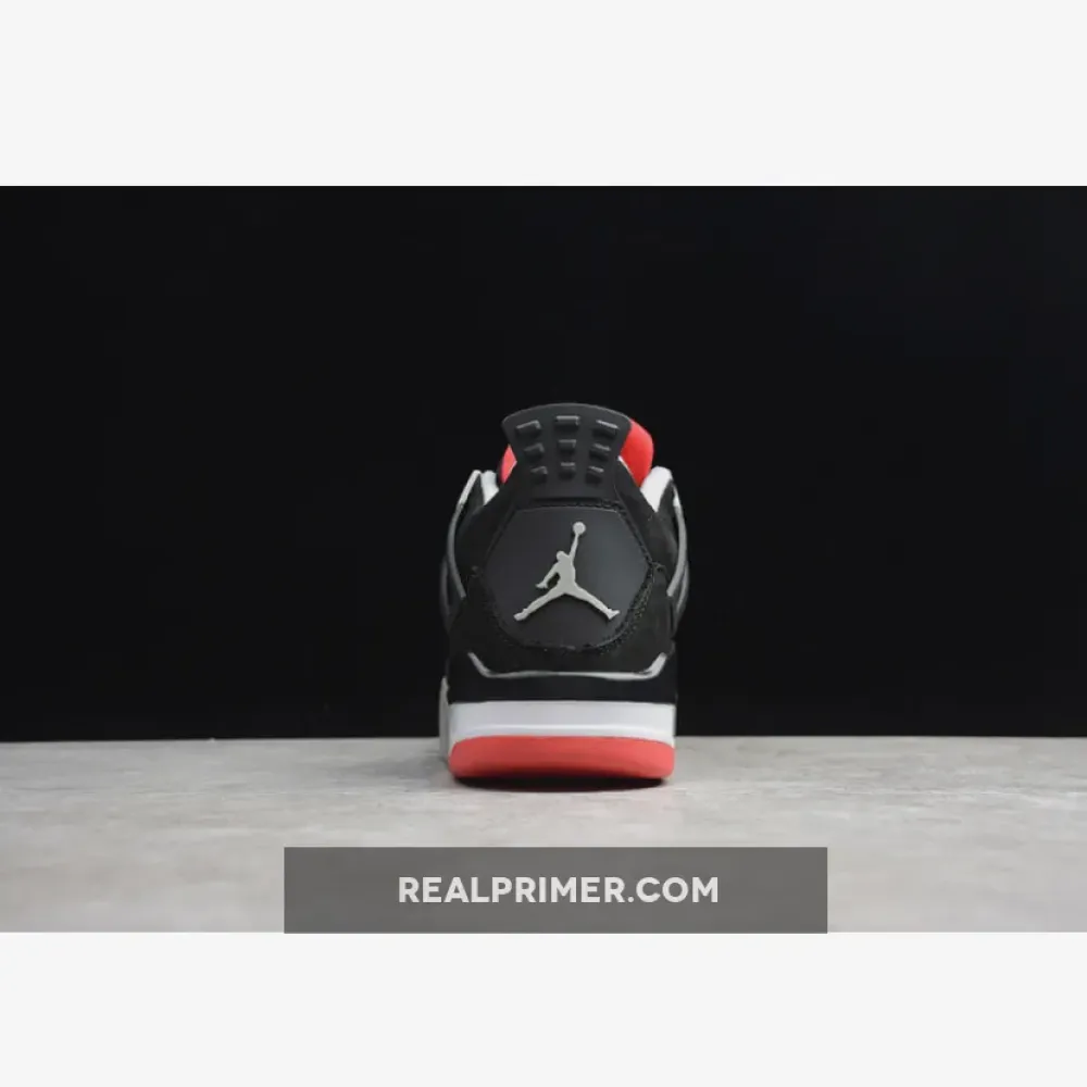 AIR JORDAN 4 RETRO BRED BLACK/CEMENT GREY-FIRE RED OG00218
