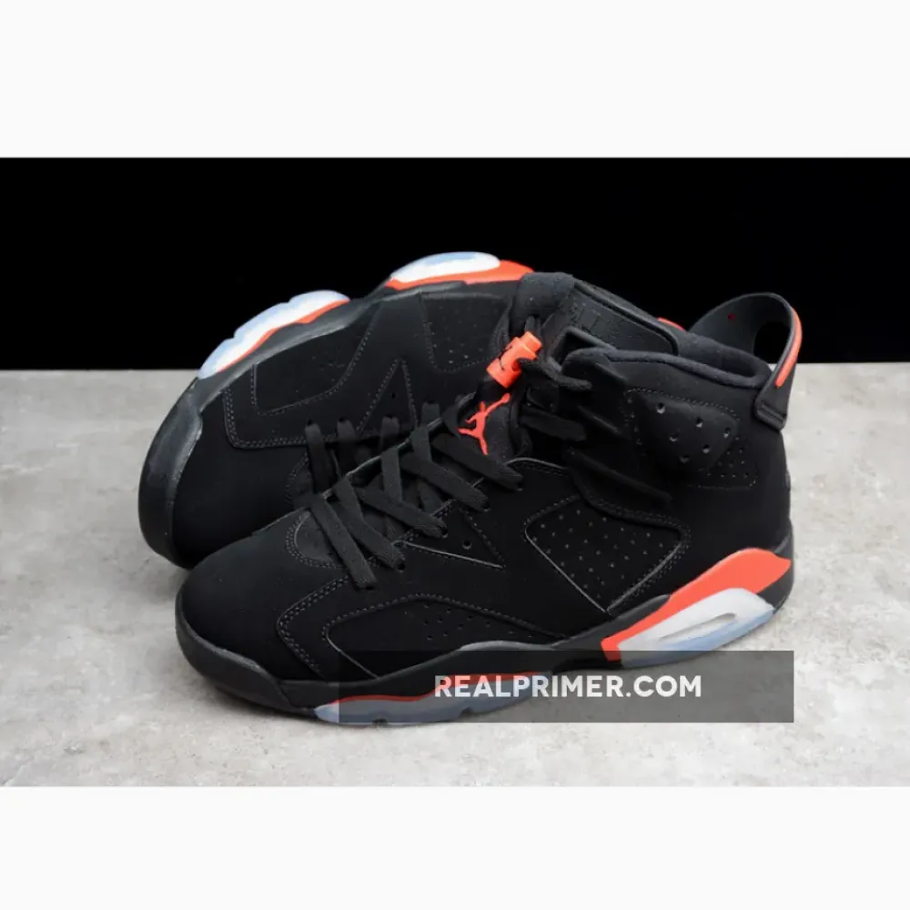 ST AIR JORDAN 6 RETRO BLACK/INFRARED-2019 RELEASE OG00208