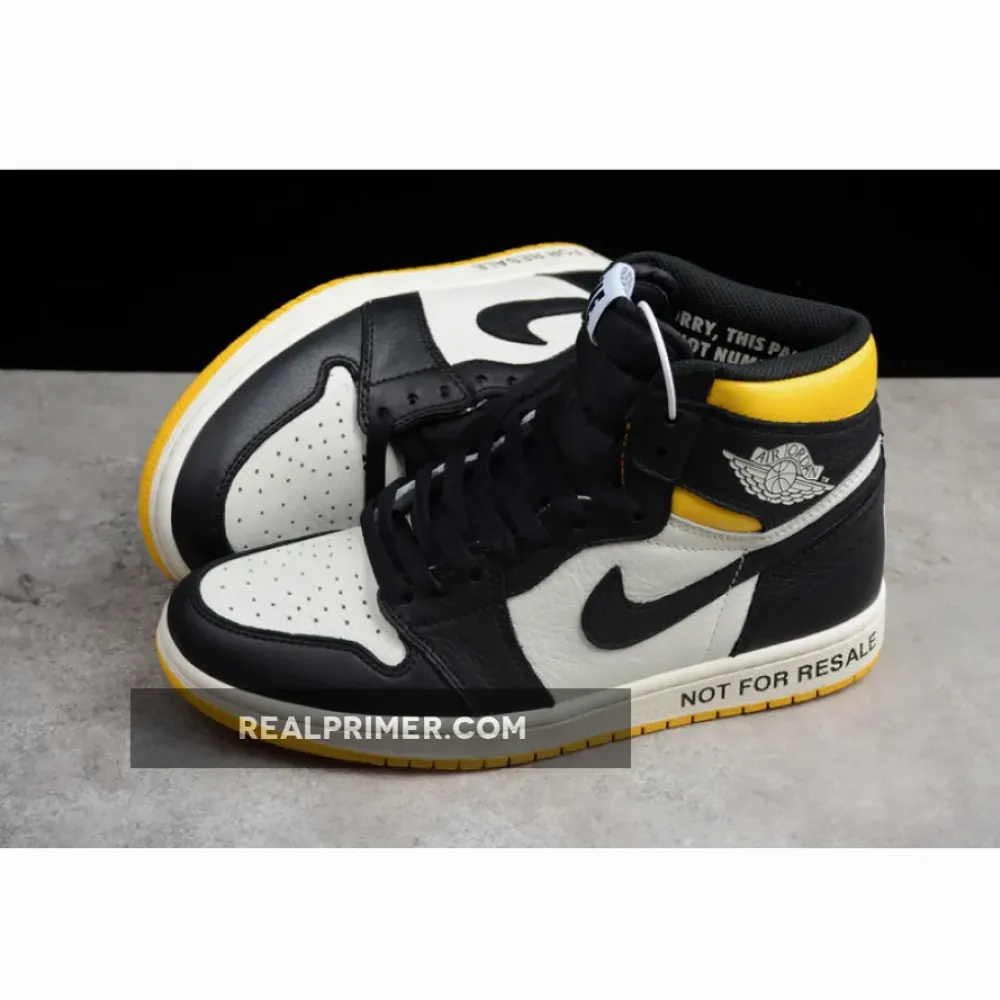 ST JORDAN 1 RETRO HIGH NOT FOR RESALE SAIL/BLACK/VARSITY MAIZE 861428-107