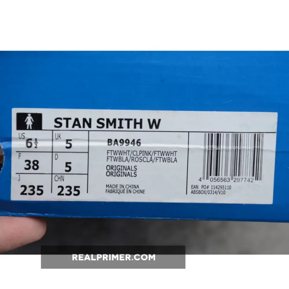 STAN SMITH CLASSIC WHITE/WHITE/PINK BA9946