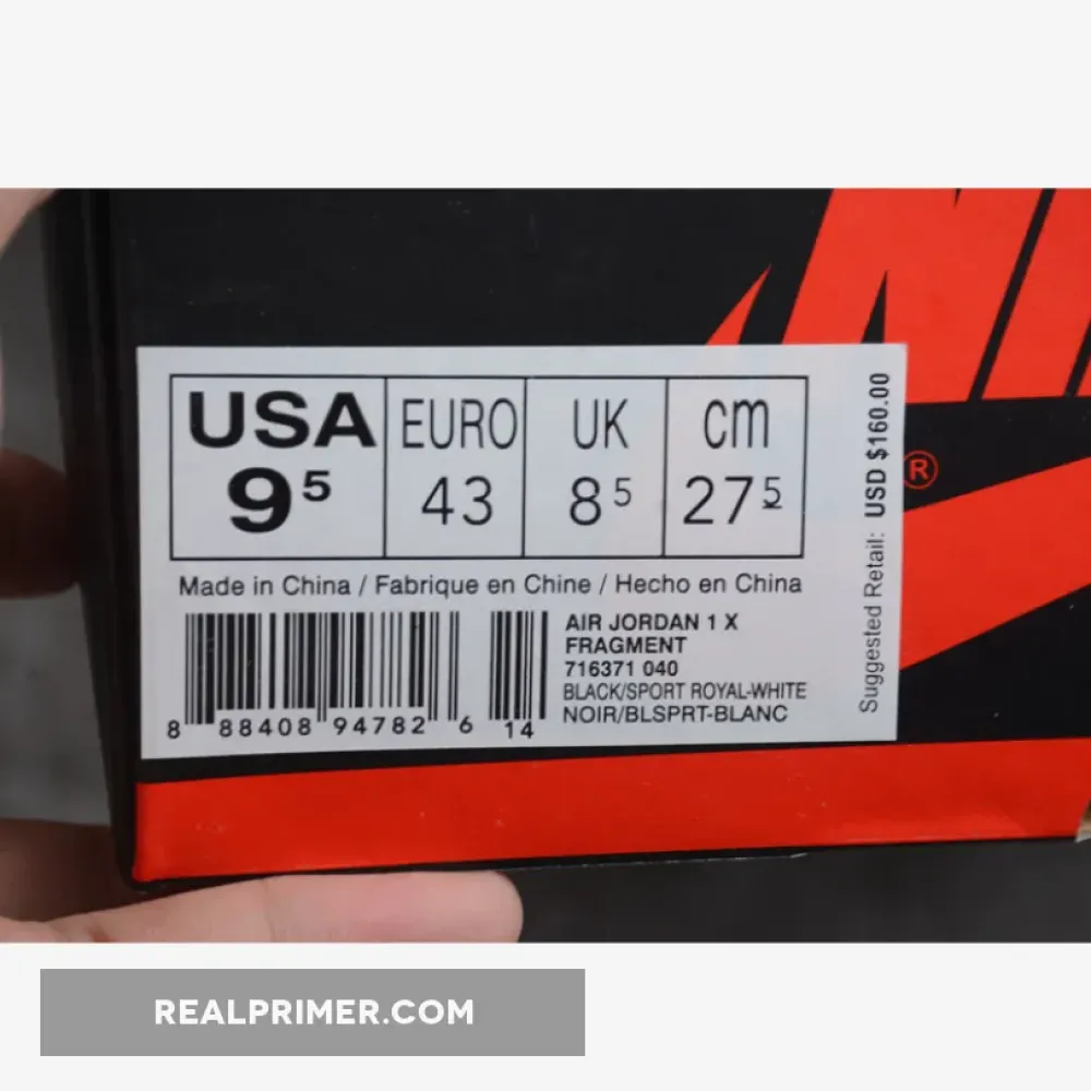 AIR JORDAN 1 X FRAGMENT BLACK/SPORT ROYAL-WHITE OG00220