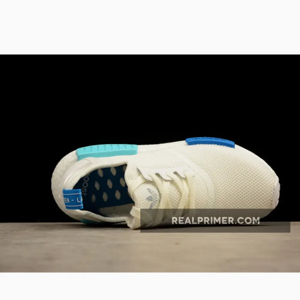 NMD R1 BOOST SYNTHETICS WHITE/BLUE GLOW S75235