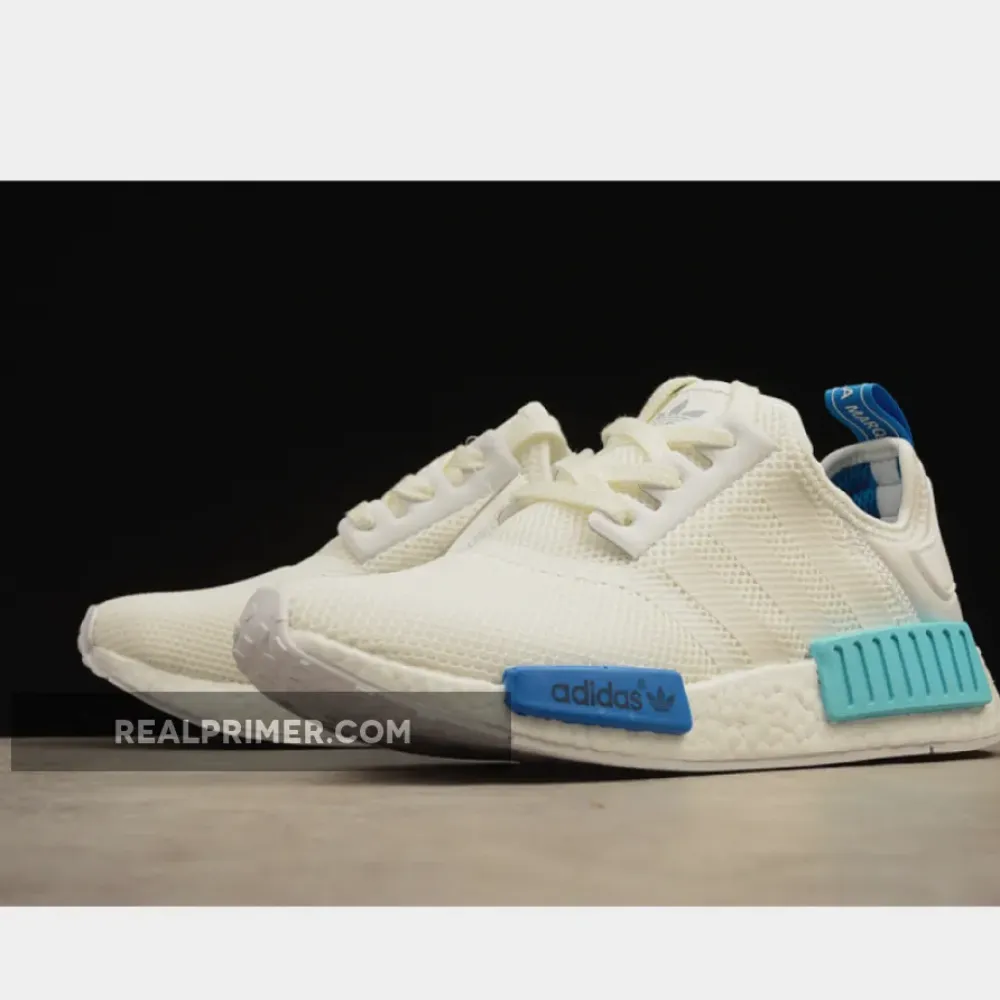 NMD R1 BOOST SYNTHETICS WHITE/BLUE GLOW S75235