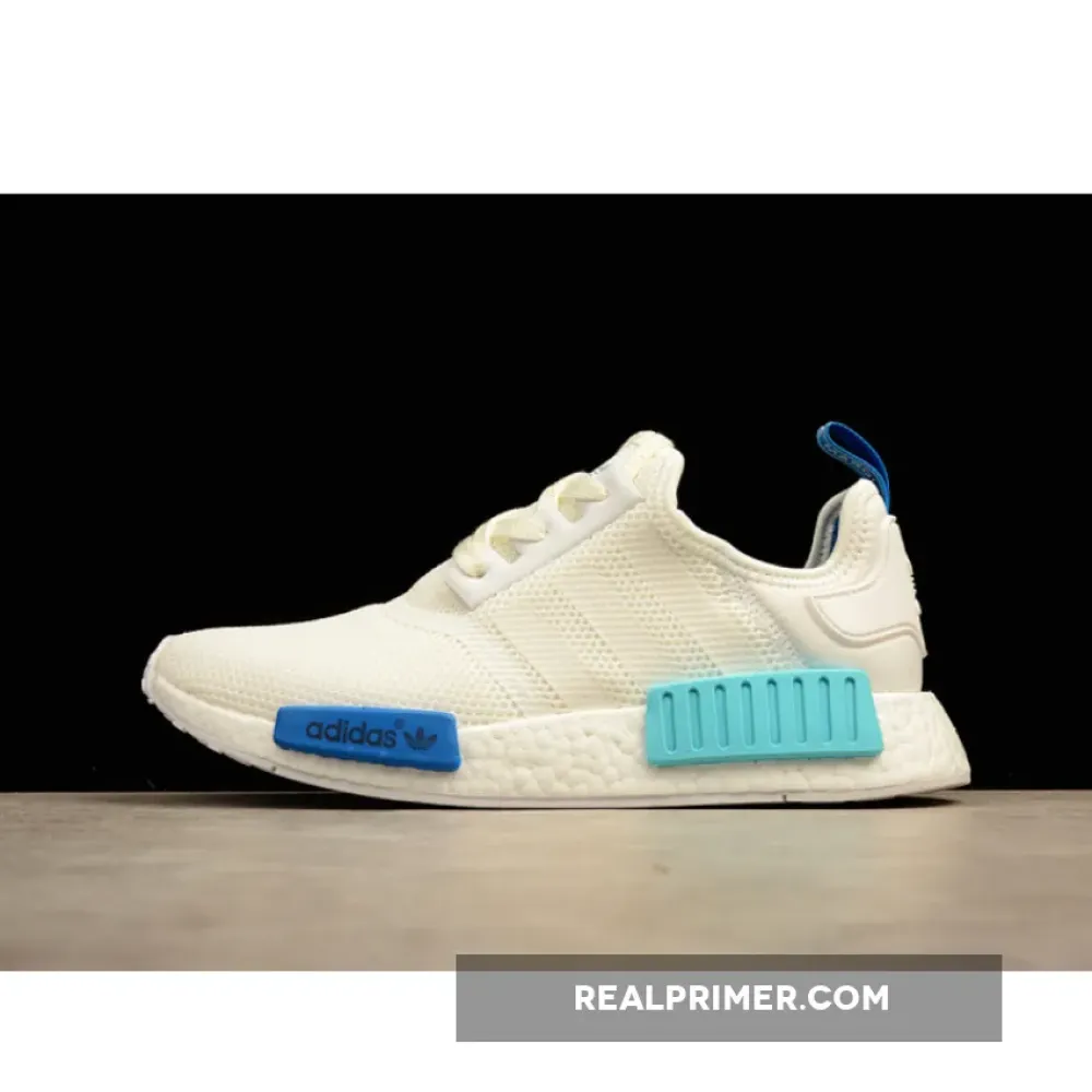 NMD R1 BOOST SYNTHETICS WHITE/BLUE GLOW S75235