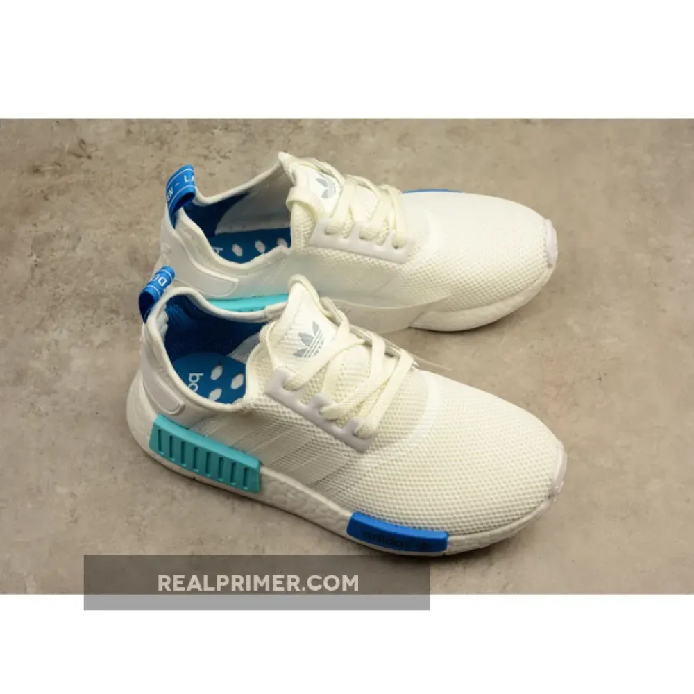 NMD R1 BOOST SYNTHETICS WHITE/BLUE GLOW S75235
