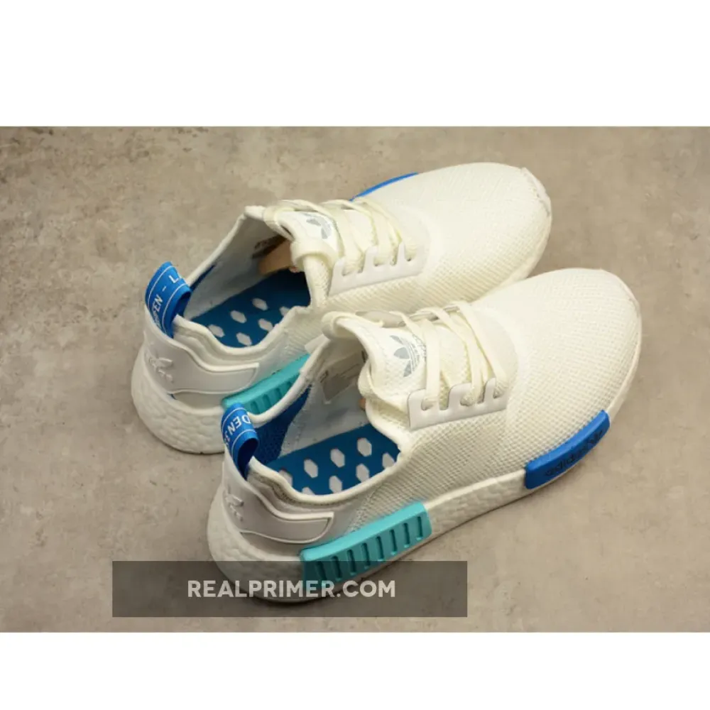 NMD R1 BOOST SYNTHETICS WHITE/BLUE GLOW S75235