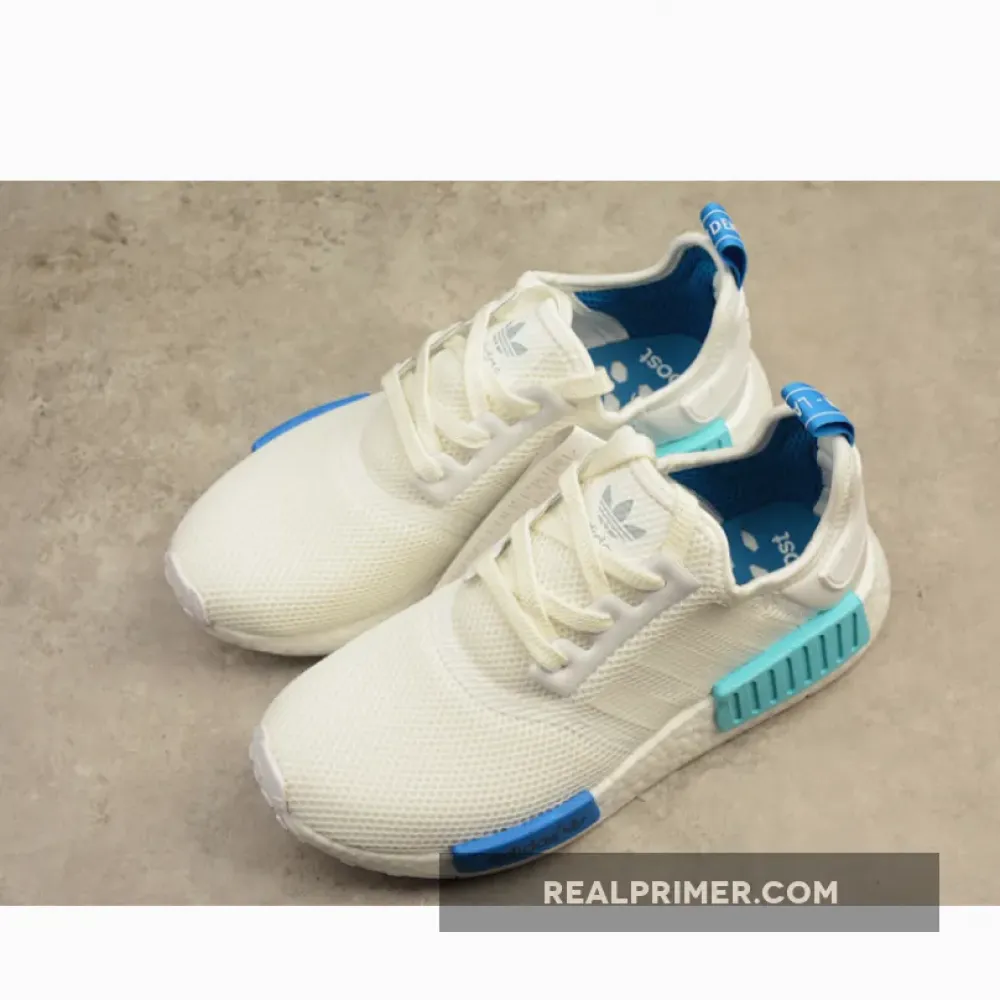 NMD R1 BOOST SYNTHETICS WHITE/BLUE GLOW S75235