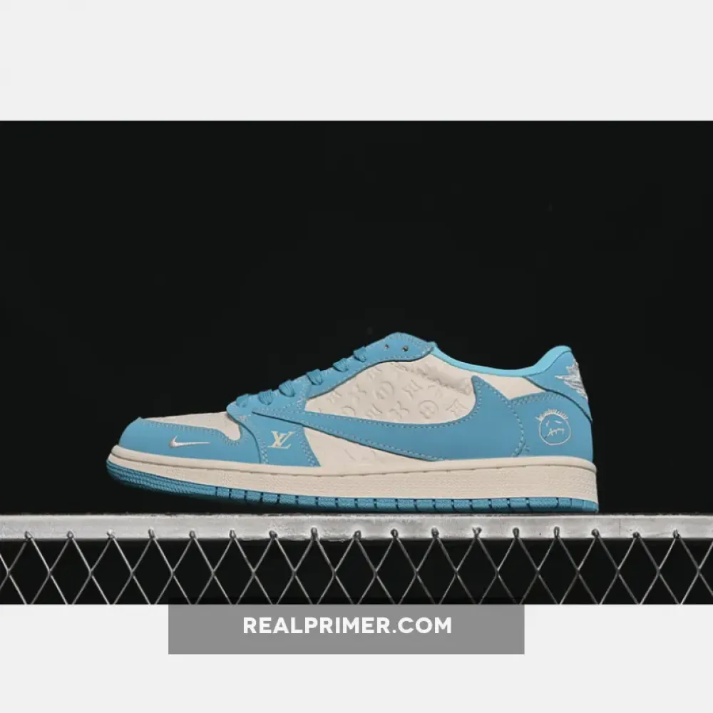 TRAVIS SCOTT X FRAGMENT DESIGN X AIR JORDAN 1 LOW OG SP WHITE/BLUE LD2025-034
