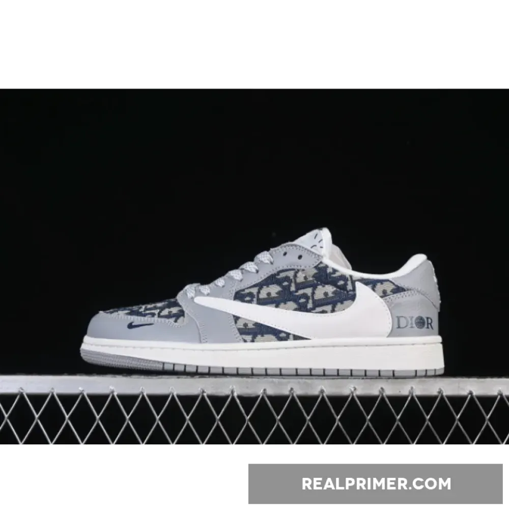 TRAVIS SCOTT X FRAGMENT DESIGN X AIR JORDAN 1 LOW OG SP WHITE/GREY/BLACK DZ5899-004