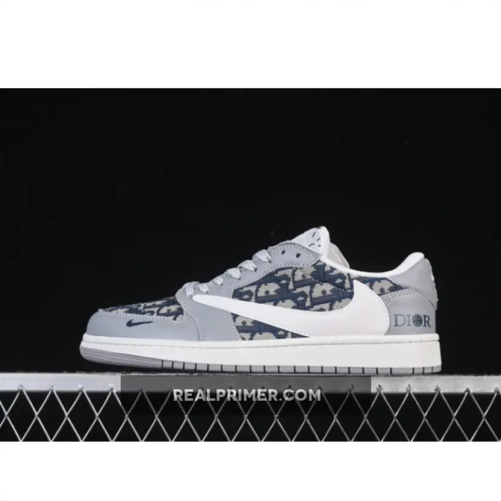 TRAVIS SCOTT X FRAGMENT DESIGN X AIR JORDAN 1 LOW OG SP WHITE/GREY/BLACK DZ5899-004