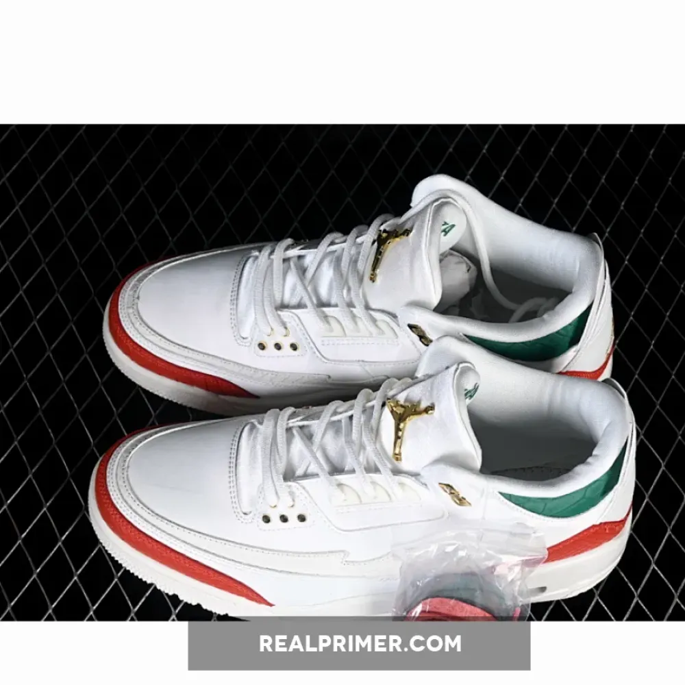 JORDAN 3 RETRO SUMMIT WHITE/METALLIC GOLD/PINE GREEN/DRAGON RED IO1752-100