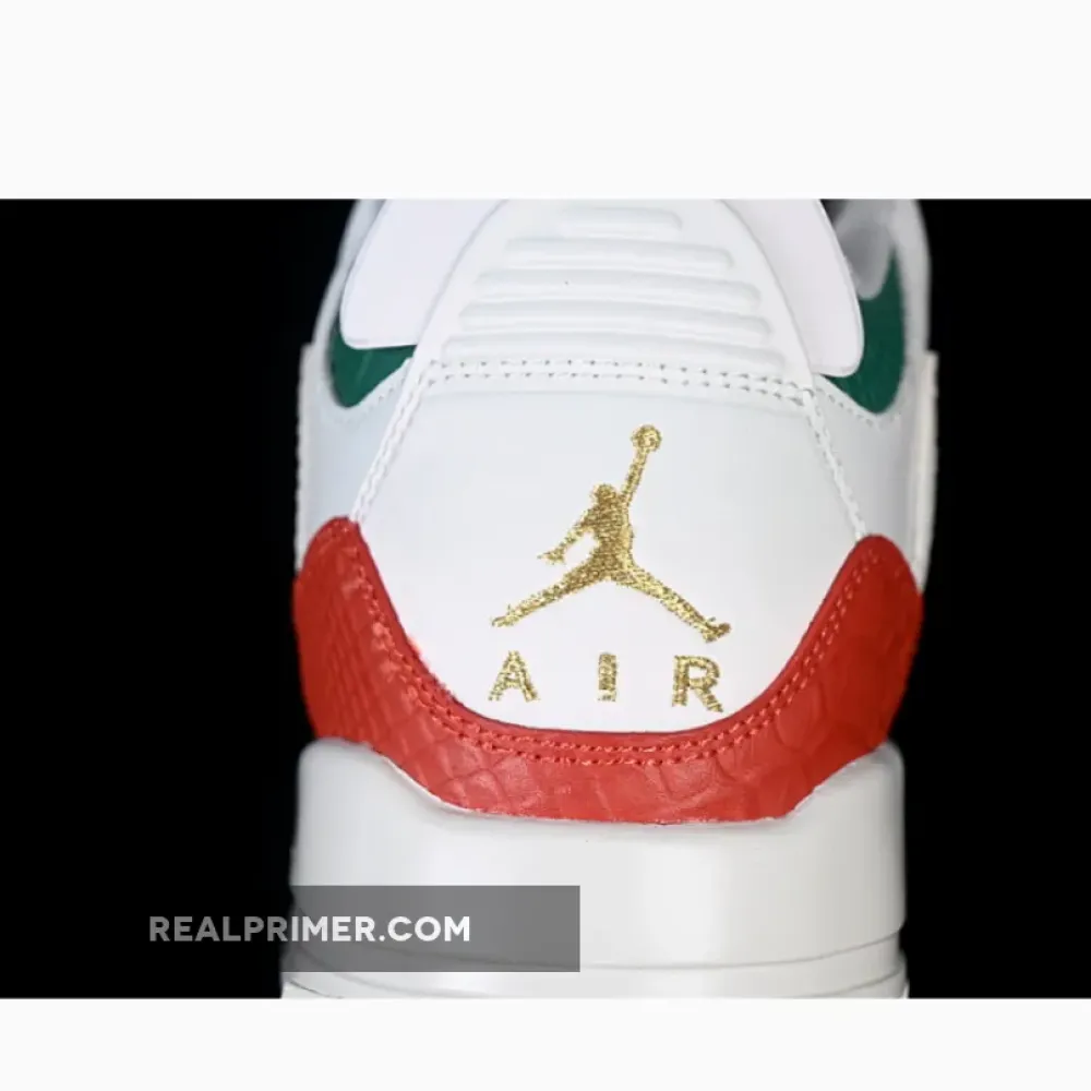 JORDAN 3 RETRO SUMMIT WHITE/METALLIC GOLD/PINE GREEN/DRAGON RED IO1752-100