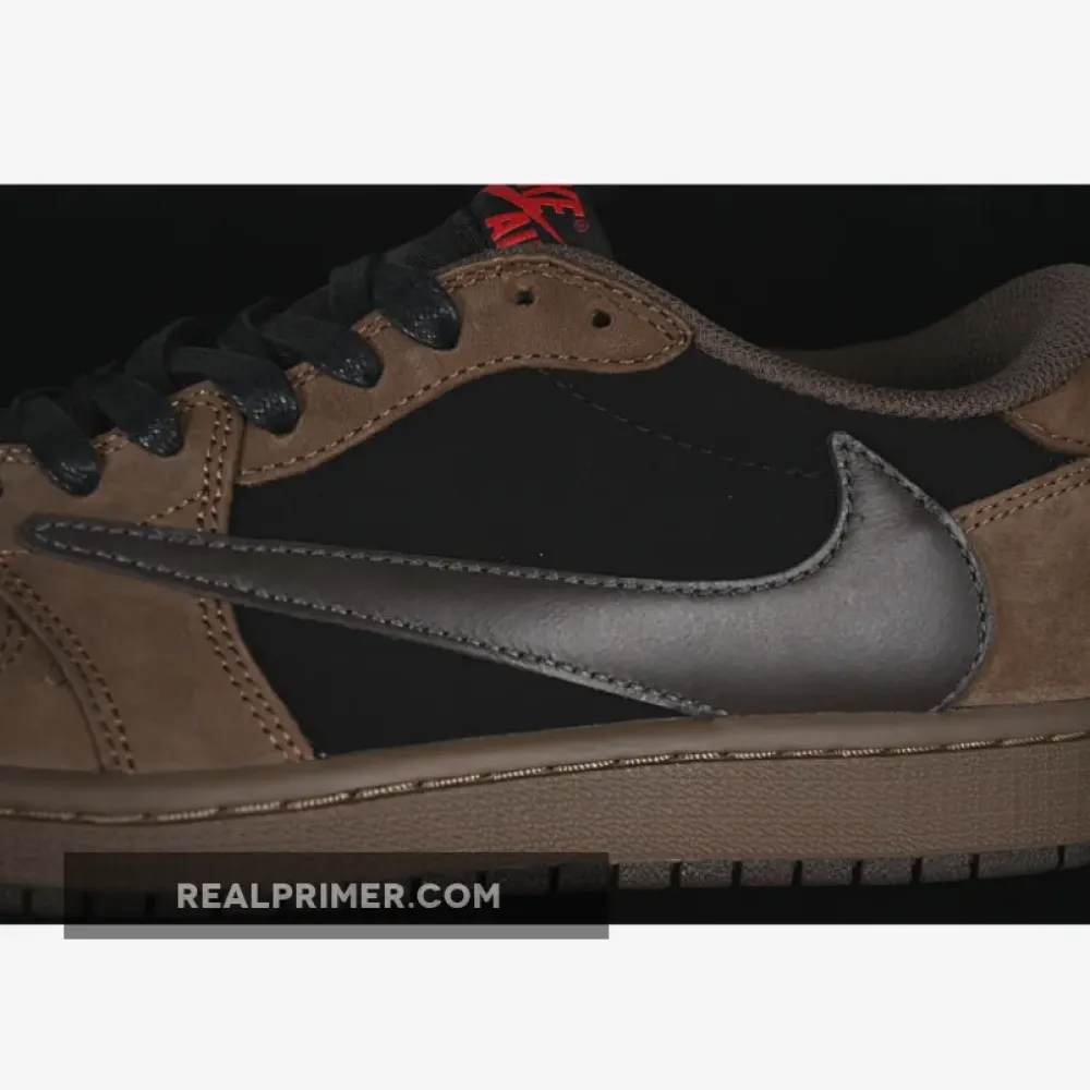TRAVIS SCOTT AIR JORDAN 1 LOW OG BROWN/BLACK/RED CQ4277-001